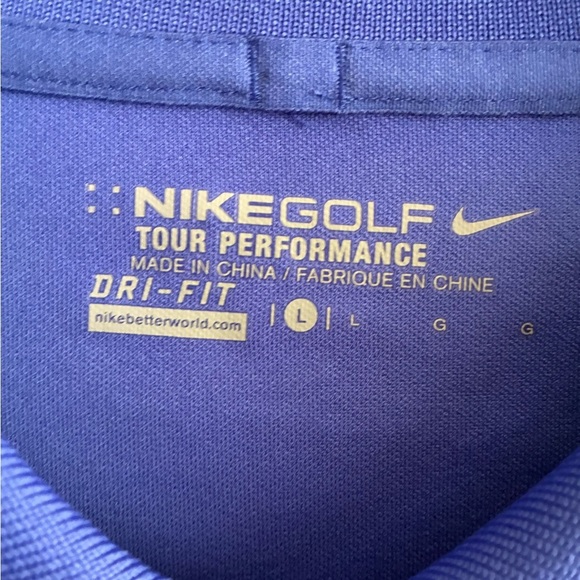 Nike Men Dri-FIT Micro Golf Polo Tee Blue L - Picture 9 of 13